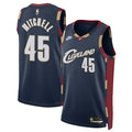 Men's Cleveland Cavaliers #45 Donovan Mitchell Black 2025/26 Hardwood Classics Jersey