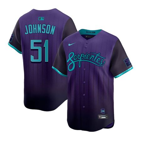 Men's Arizona Diamondbacks #51 Randy Johnson
Purple 2025 City Connect Limited Player Jersey