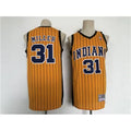Men's Indiana Pacers #31 Reggie Miller Yellow Throwback Stitched Jersey