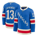 Men's New York Rangers #13 Alexis Lafreniere Blue Centennial Premium Jersey