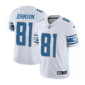 Men's Detroit Lions #81 Calvin Johnson White Vapor Untouchable Limited Stitched Jersey