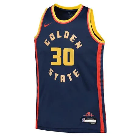 Youth Golden State Warriors #30 Stephen Curry
Navy 2024/25 Swingman Player City Edition Jersey