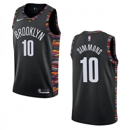 Men's Brooklyn Nets #10 Ben Simmons Black Stitched Basketball Jersey PSEN