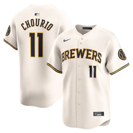 Men's Milwaukee Brewers #11 Jackson Chourio
Cream Home Limited Player Jersey