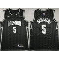Men's Orlando Magic #5 Paolo Banchero Black Icon Edition Stitched Swingman Jersey 618V