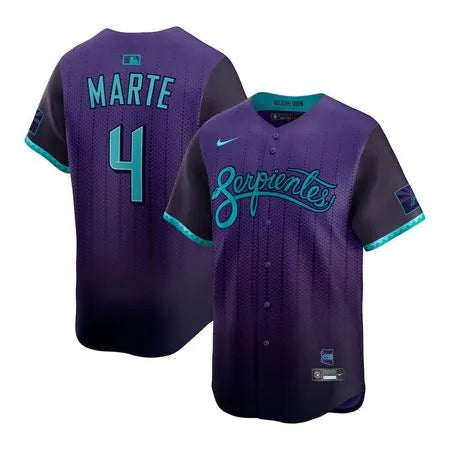 Men's Arizona Diamondbacks #4 Ketel Marte
Purple 2025 City Connect Limited Player Jersey