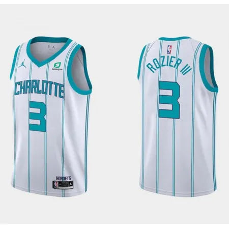 Men's Charlotte Hornets #3 Terry Rozier III White Stitched Basketball Jersey