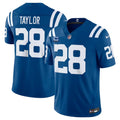Youth Indianapolis Colts #28 Jonathan Taylor Blue 2026 With 4-Star C Patch Vapor F.U.S.E. Limited Jersey