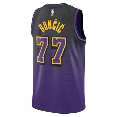 Unisex Los Angeles Lakers #77 Luka Doncic
Purple Swingman City Edition Jersey