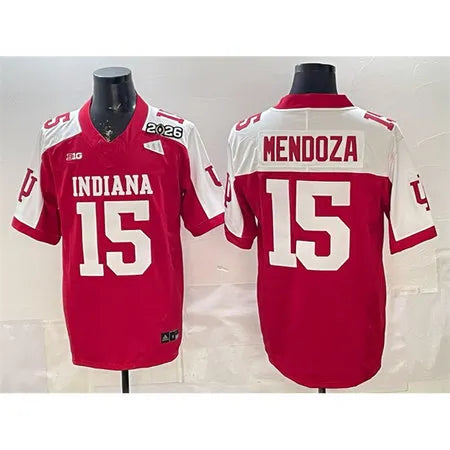 Men's Indiana Hoosiers #15 Fernando Mendoza Red Alternate 2026 Patch Vapor F.U.S.E. Limited Jersey