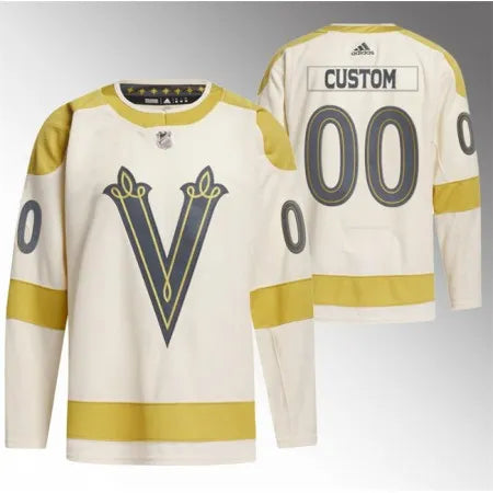 Men's Vegas Golden Knights Custom Cream 2024 Winter Classic
Stitched Jersey