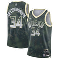 Men's Milwaukee Bucks #34 Giannis Antetokounmpo Green 2025/26 Select Series Jersey
