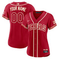 Women's Texas Rangers Nike Red 2026 City Connect Stadium Custom Jersey DSX8