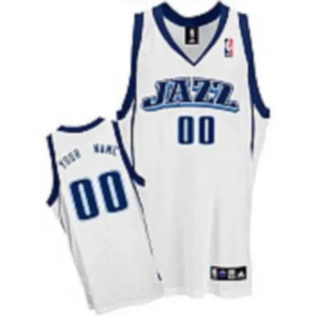 Men's Utah Jazz White Authentic Custom Jersey